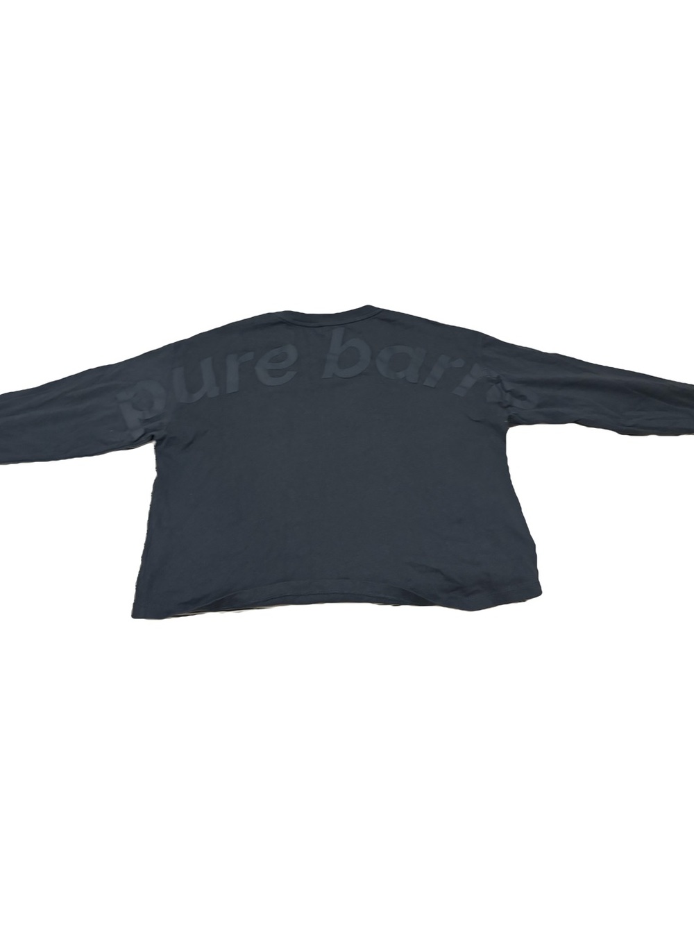 Pure Barre Dark Charcoal Long Sleeve Tee with Subtle Logo